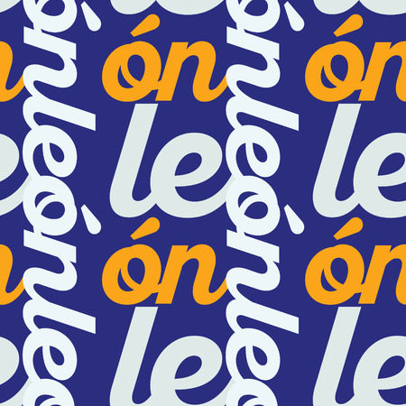 Leon, mexico seamless pattern, typographic city background textureのイラスト素材