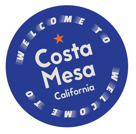 Welcome to Costa Mesa Californiaのイラスト素材