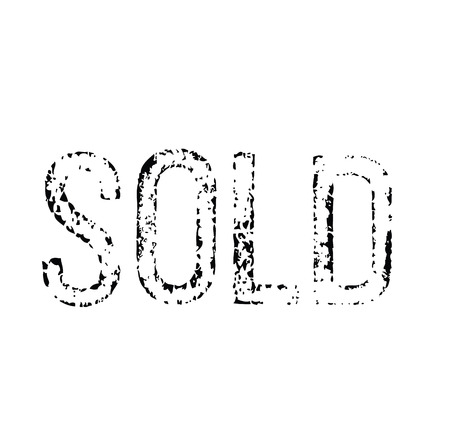 sold stamp on white background Sticker labelのイラスト素材