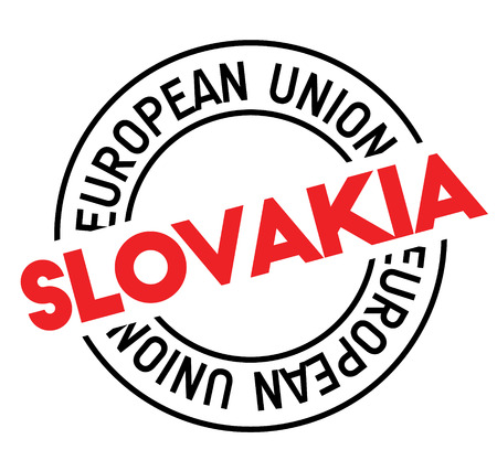 slovakia stamp on whiteのイラスト素材