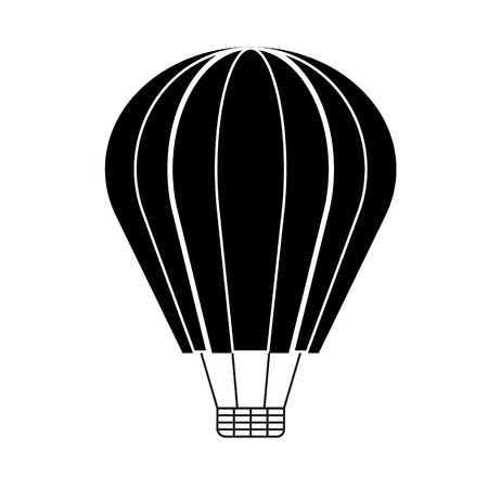flying baloon simlple art geometric illustration. Icon, graphic symbol, part of image design Various transport, city transportation and machineryのイラスト素材