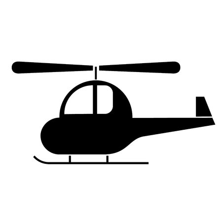 helicopter simlple art geometric illustration. Icon, graphic symbol, part of image design Various transport, city transportation and machineryのイラスト素材