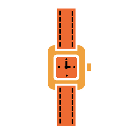 wrist watch flat illustration isolated on white. City life and life style seriesのイラスト素材