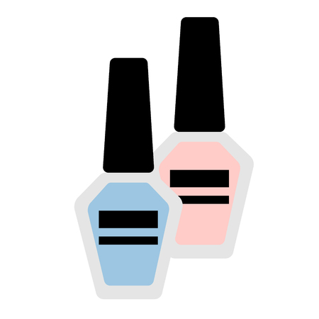 nail polish flat illustration isolated on white. City life and life style seriesのイラスト素材