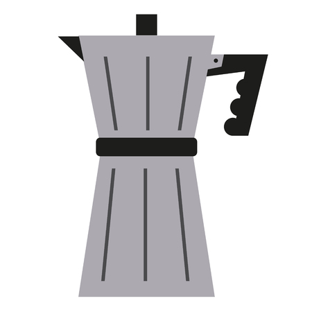 coffee pot flat simple illustration. Home and kitchen series. Tableware food and dishes.のイラスト素材