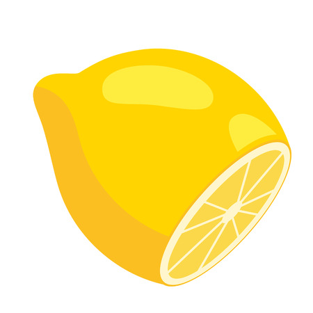 lemon flat simple illustrationのイラスト素材