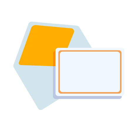 envelope and greeting card flat simple illustration. Lifestyle and personal activites series.のイラスト素材