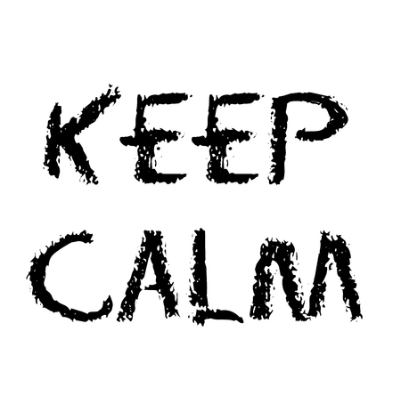 Keep Calm stamp on white backgroundのイラスト素材