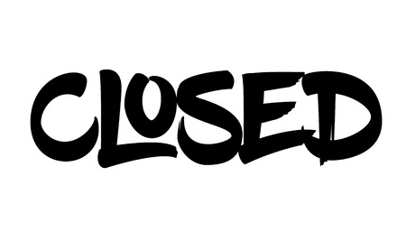 closed stamp on white background. Sign, label stickerのイラスト素材