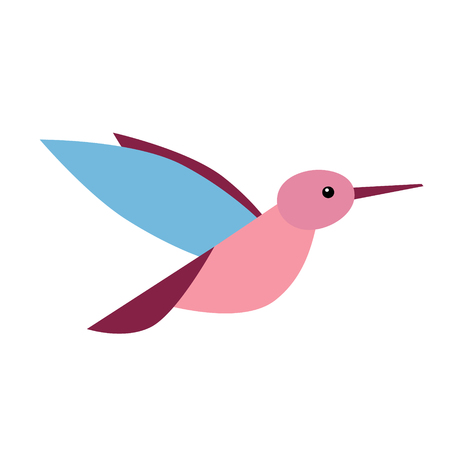 little bird flat illustration. Forest animals creatures series.のイラスト素材