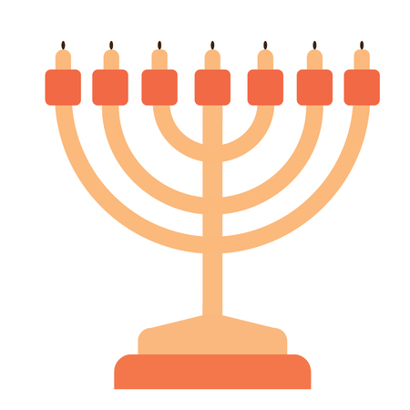 menorah flat illustrationのイラスト素材