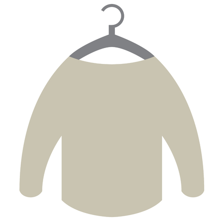sweater on hanger flat illustration. Home furniture and decoration series.のイラスト素材