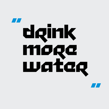 Drink More Water motivation quoteのイラスト素材