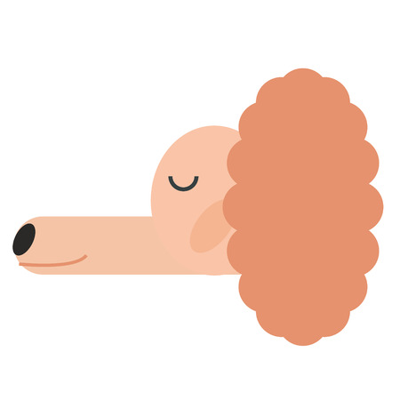 Dog s head flat illustrationのイラスト素材