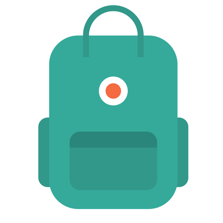 Backpack flat illustration. Home, travel and lifestyle seriesのイラスト素材