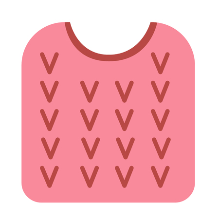 Pink sweater flat illustration. Home, travel and lifestyle series.のイラスト素材