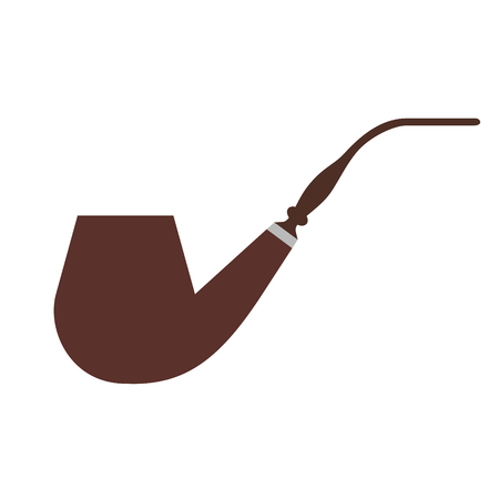 Smoking pipe flat illustration. Home, travel and lifestyle series.のイラスト素材