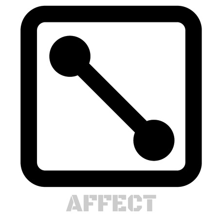 Affect concept icon on white flat illustration.のイラスト素材