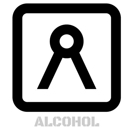 Alcohol concept icon on whiteのイラスト素材
