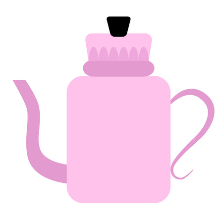 Teapot flat illustration. Home, travel and lifestyle seriesのイラスト素材