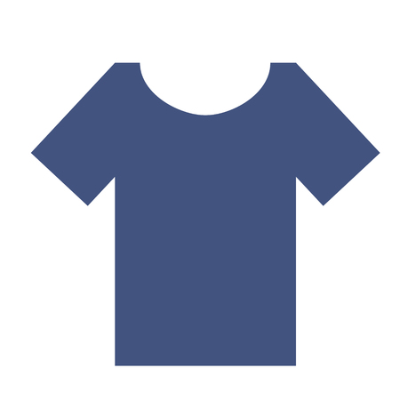 Blue T-shirt flat illustration. Home, travel and lifestyle series.の写真素材