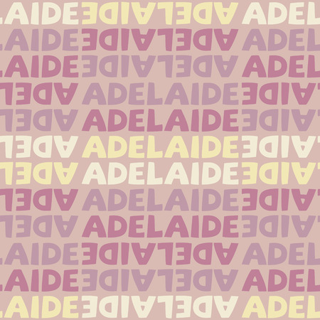 Adelaide, Australia seamless pattern, typographic city background textureのイラスト素材