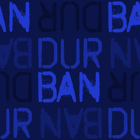 Durban, South Africa seamless pattern, typographic city background, textureのイラスト素材