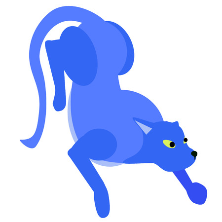 panther flat illustration Wild life plants and animals seriesのイラスト素材