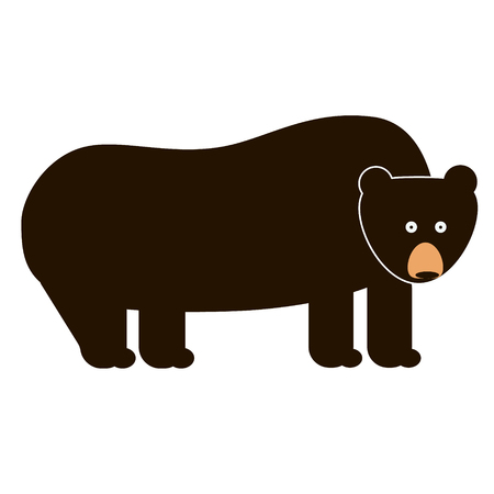bear flat illustration Wild life plants and animals seriesのイラスト素材