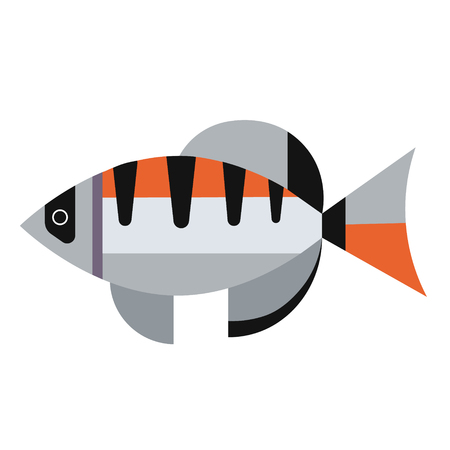 tropical fish flat illustration Marine creatures and underwater world seriesのイラスト素材