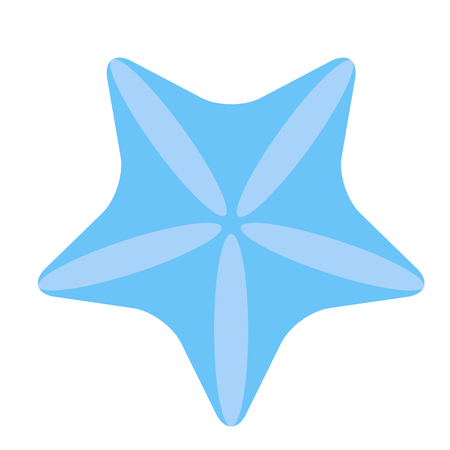 starfish flat illustration Marine creatures and underwater world seriesのイラスト素材