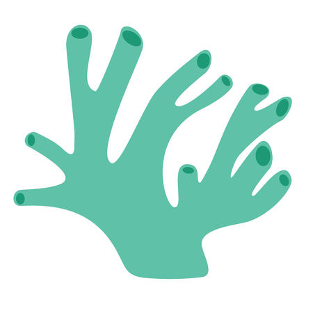 coral flat illustration Marine creatures and underwater world seriesのイラスト素材
