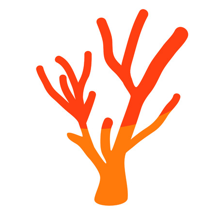 coral flat illustration Marine creatures and underwater world seriesのイラスト素材