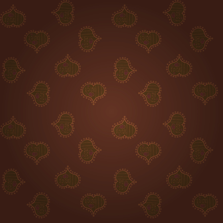 Love wedding background design. Nice brown colors elements. Seamless Valentine heart love seamless pattern with heart. Vector illustration.のイラスト素材