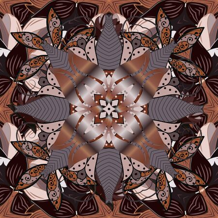 Flowers on colors. Vector illustration. Seamless flower pattern can be used for sketch.のイラスト素材