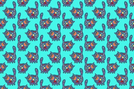 Cute pattern for textile, packaging, Wallpapers, scrapbooking. Wallpaper texture. Raster. Seamless...
