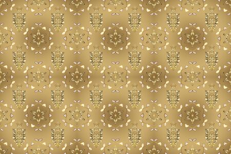 Vintage decorative elements. Perfect for printing on fabric or paper. Raster seamless pattern tile...