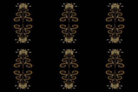 Winter christmas snow flat crystal element. Snowflake raster icon background black and brown color. Xmas frost snow flake isolated silhouette symbol. Raster design. Weather illustration ice collectionの写真素材