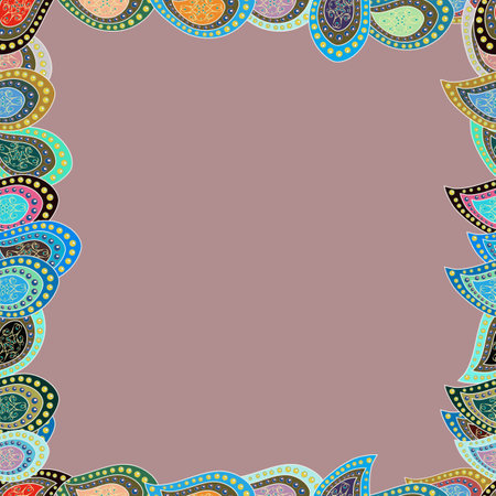 Green, blue and neutral on colors. Vector illustration. Abstract nice background. Doodles pattern for wrapping paper.のイラスト素材