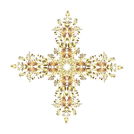 Vector illustration. Icons, labels. Flat design. Snowflake icon, isolated. Colorful snowflake Vector illustration. Vector winter snowflakes on colorful background.のイラスト素材