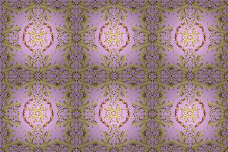Eastern style element. line art border for design template. Golden outline floral decor....