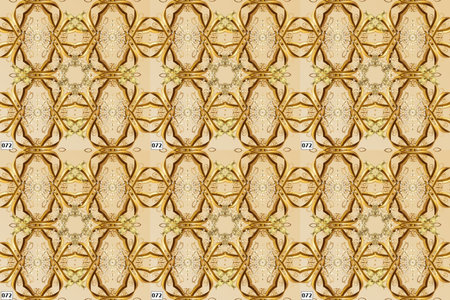 Fantasy illustration. Pictures in yellow, beige and brown colors. Orient background. Orient raster...