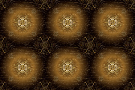 Seamless royal luxury golden baroque damask vintage. Raster pattern background wallpaper with gold...
