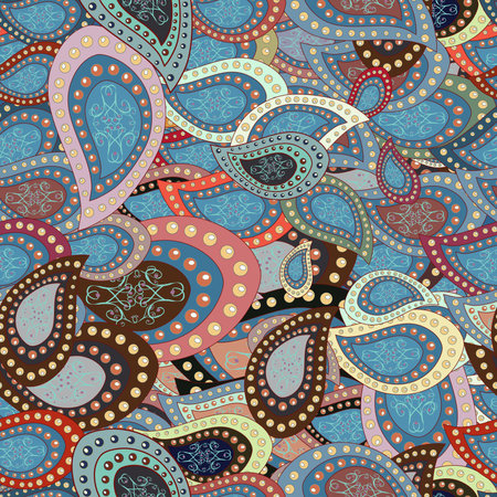 Flowers on white, black and blue colors. Abstract seamless pattern with hand drawing flowers.の写真素材