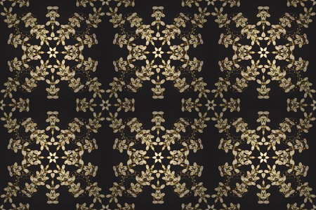 Winter snow texture wallpaper. Golden snowflakes on gray and brown colors. Christmas gold snowflake...