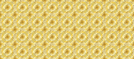 Seamless vintage pattern on gray, green and brown colors with golden elements.