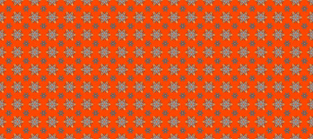Flat Flower Elements Design. Seamless raster background with flowers. Children style. Color Spring...