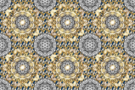 Seamless pattern golden elements. Gold template. Design vintage for card, wallpaper, wrapping,...