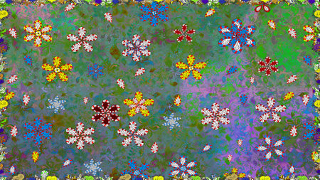 Abstract elegance seamless pattern with floral background. Raster Nice fabric pattern.