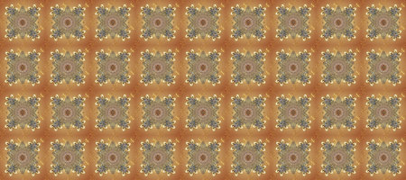 Seamless classic raster golden pattern. Classic vintage background. Golden pattern on beige, brown...